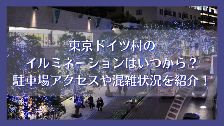 東京ドイツ村イルミネーション22はいつから 駐車場アクセスや混雑状況を紹介 ミテミルノ